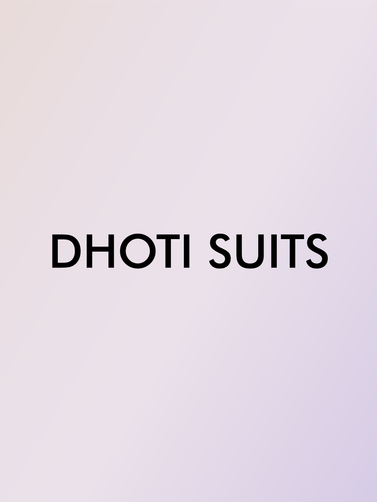 DHOTI SUITS