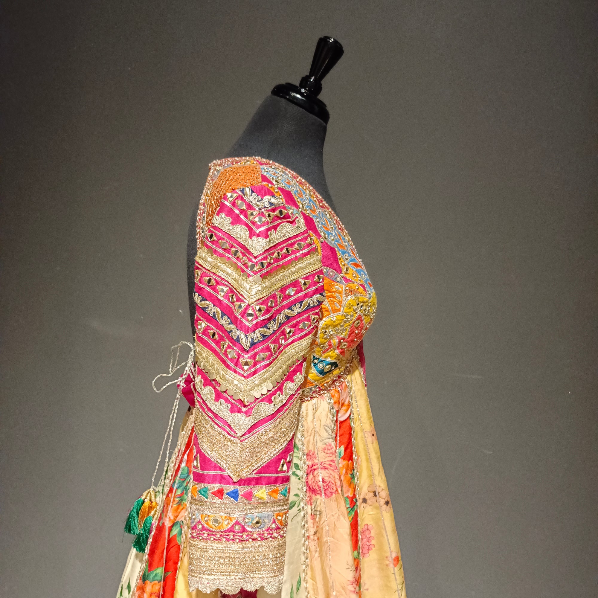 Multicoloured Floral Anarkali Suit