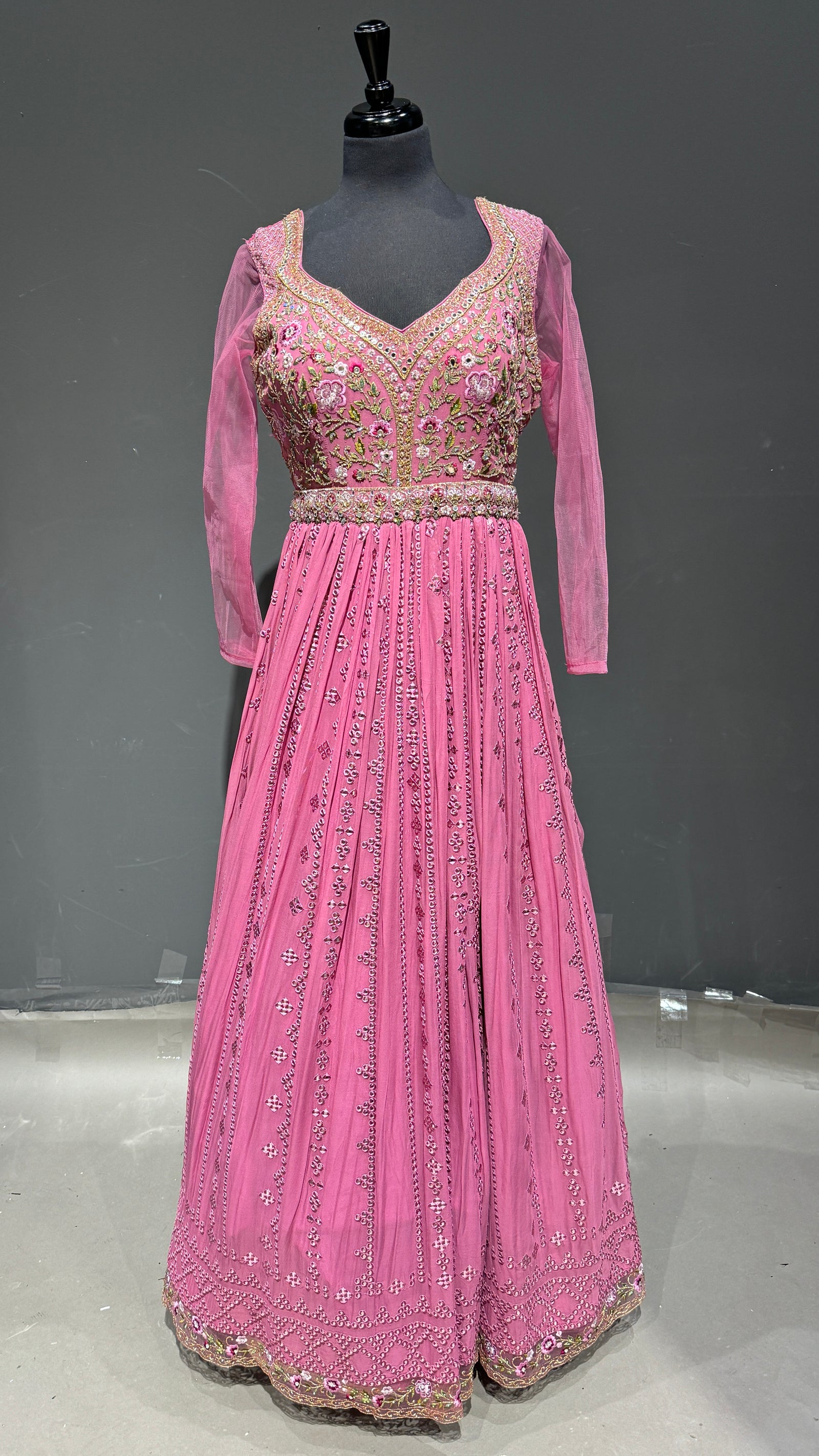 Classy Pink Anarkali Gown