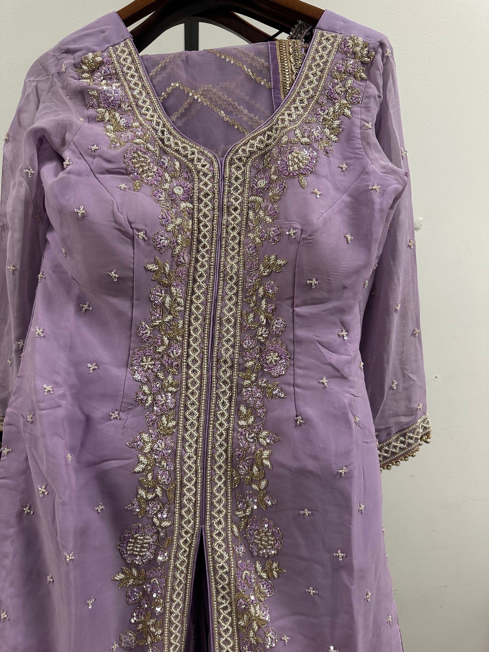 Pearl Embroidery Garara suit