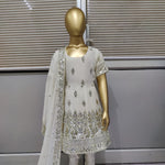 Elegant Girl's Anarkali with Pajami Suit