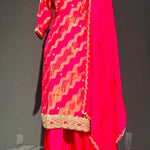 Stylish Plazzo Suit with Zigzag Embroidery