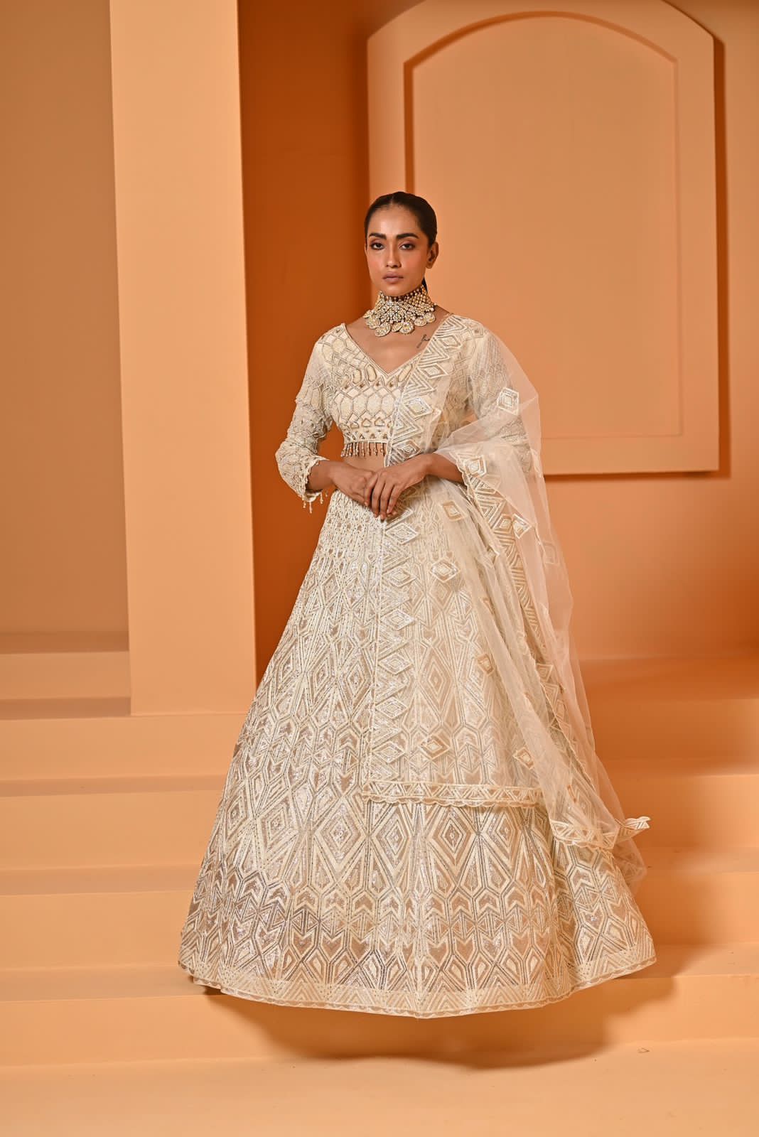 Sophisticated Ivory Lehenga Set