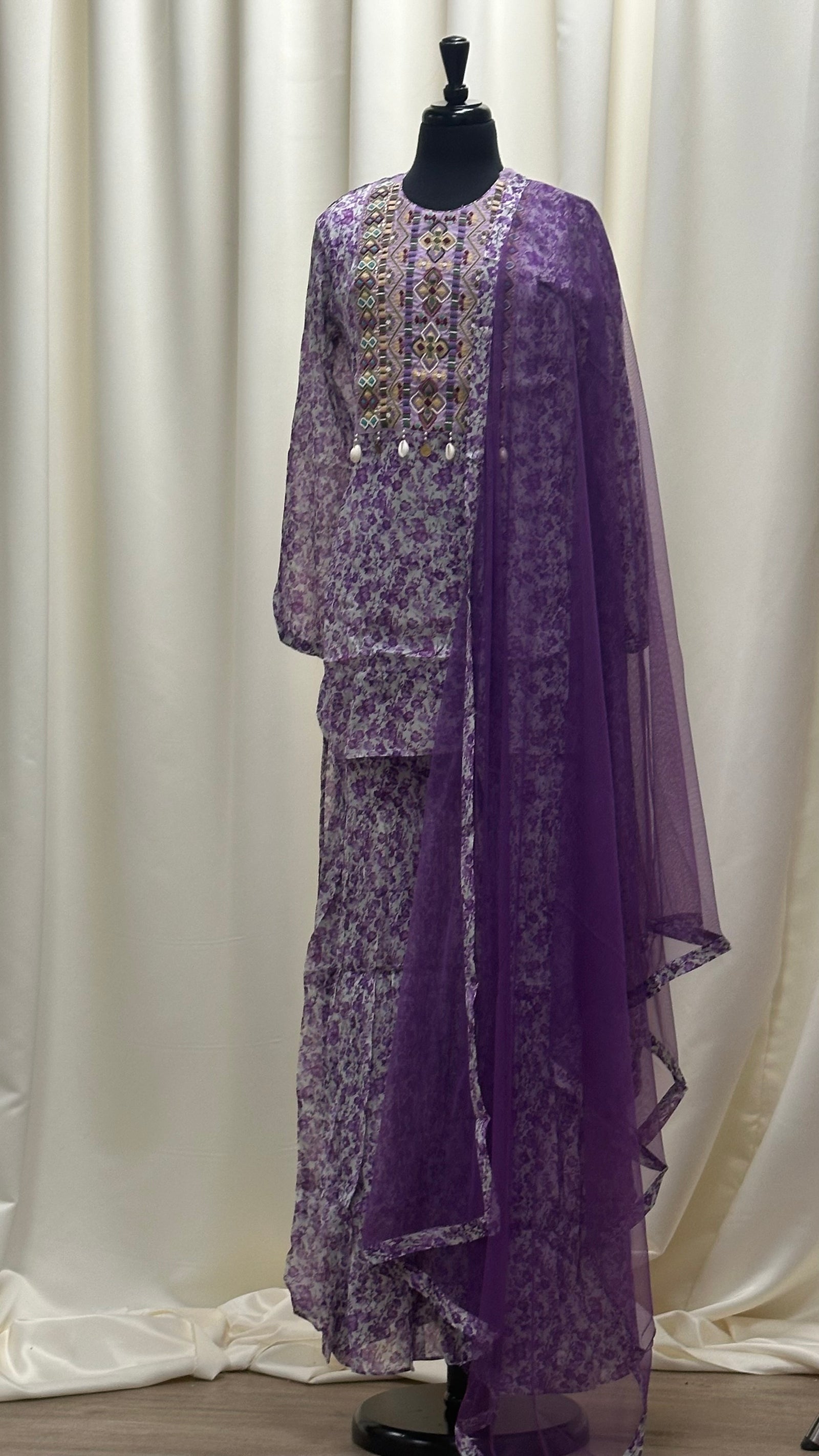 Printed Co-ord Set with Dupatta