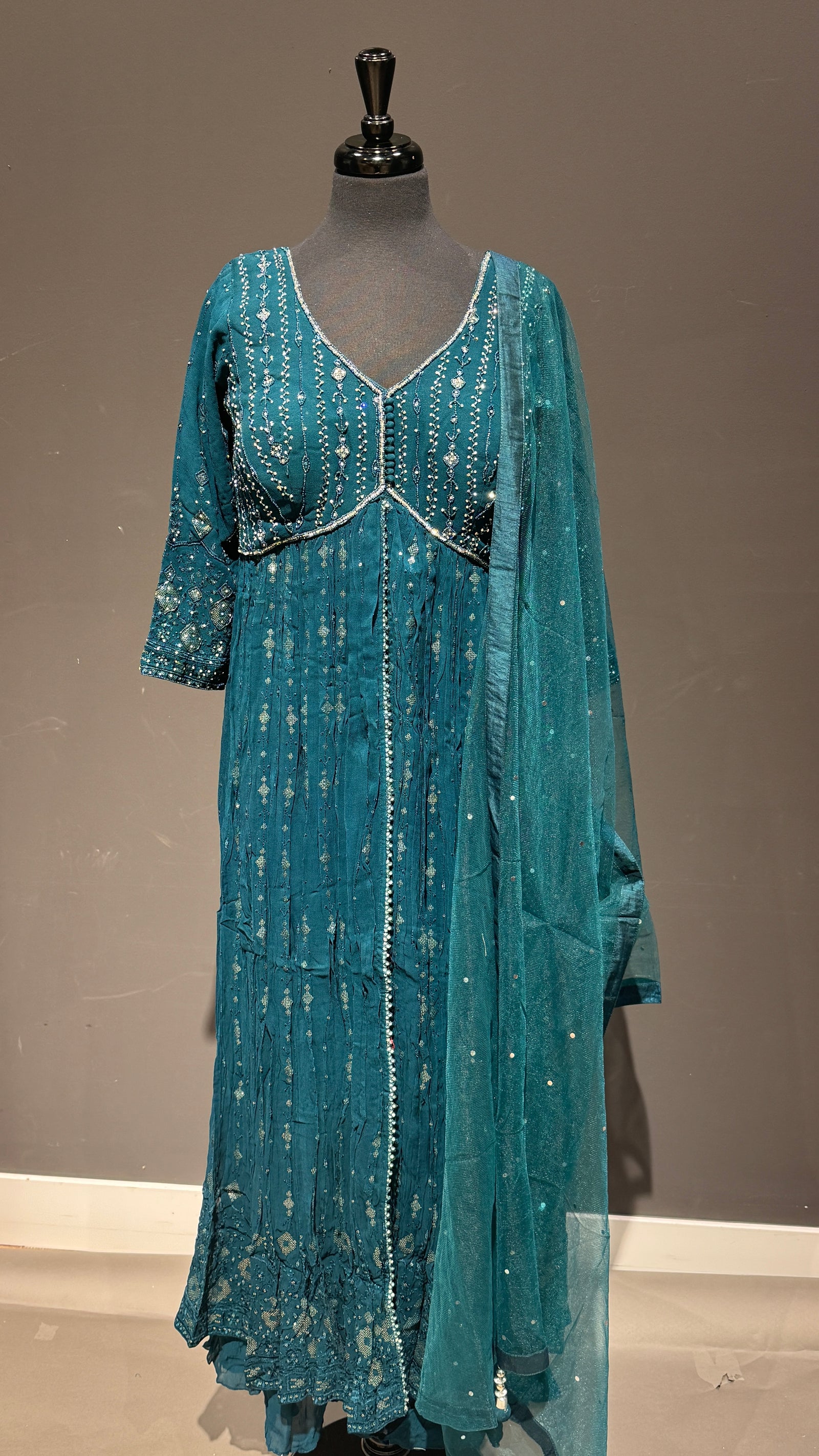 Sharara Suit with Center Slid Cut