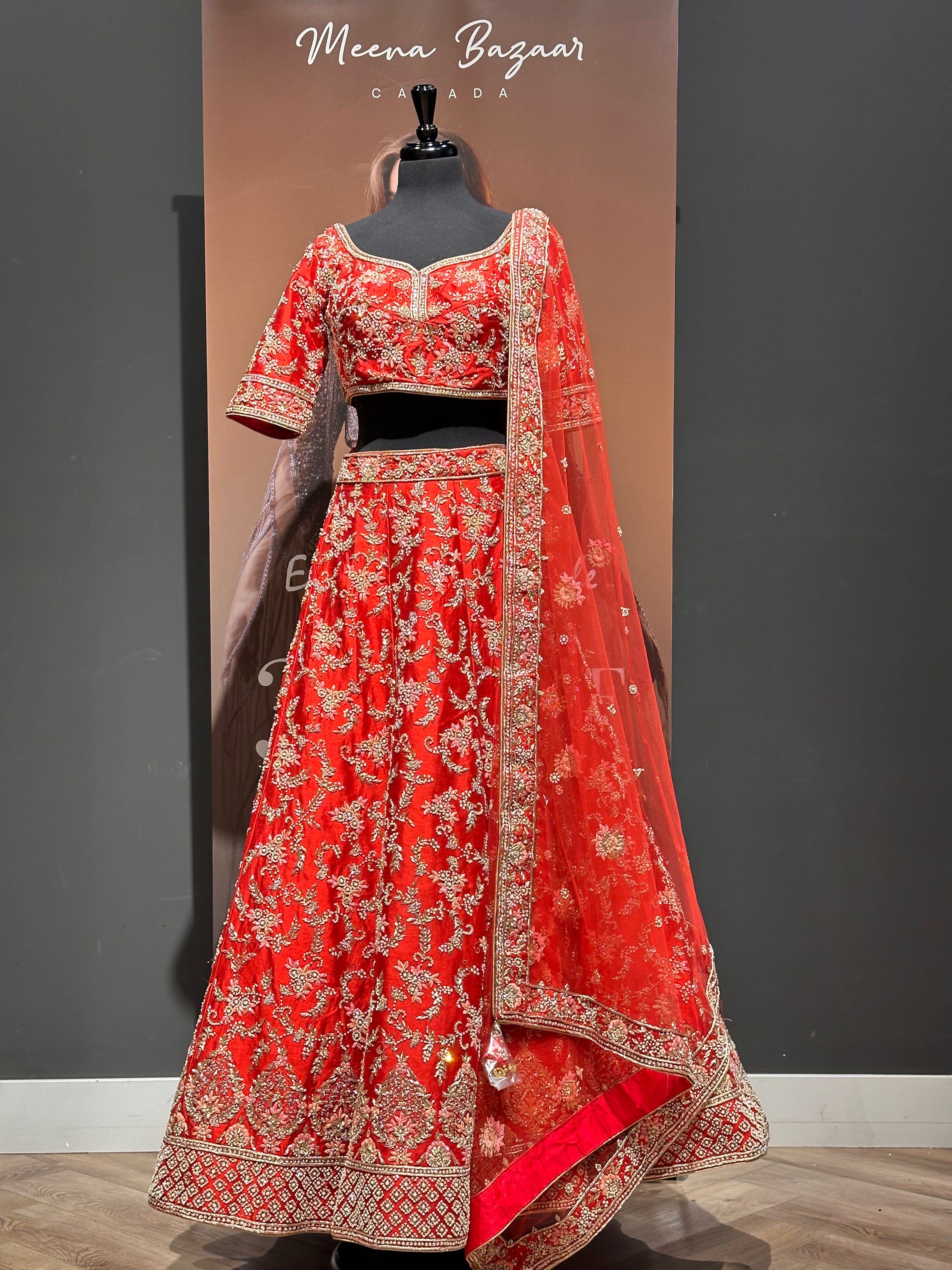 Meena bazaar 2025 bridal lehenga
