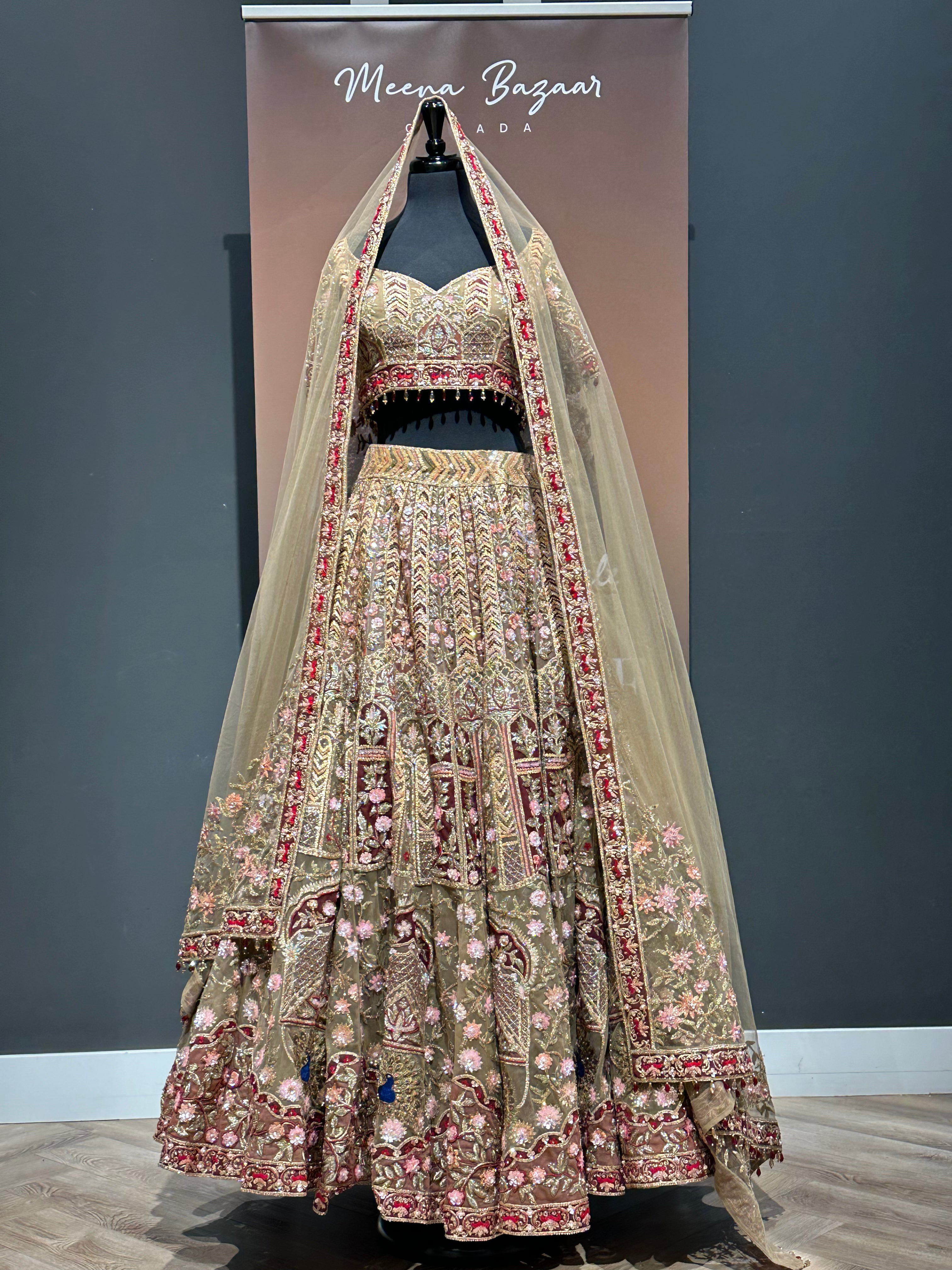 Meena bazaar bridal clearance lehenga