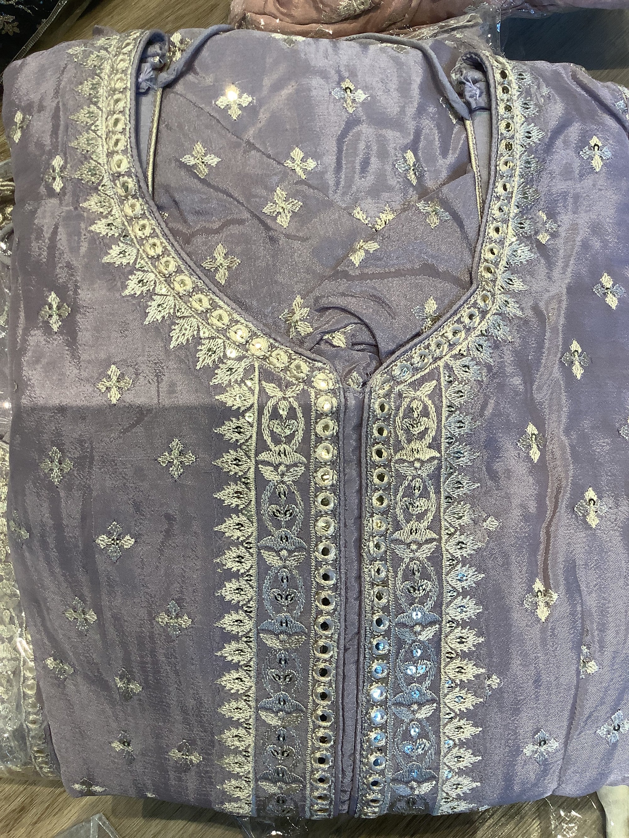 Thread Embroidery Sharara Suit