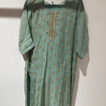 Palazzo Suit for Women in Pista color.