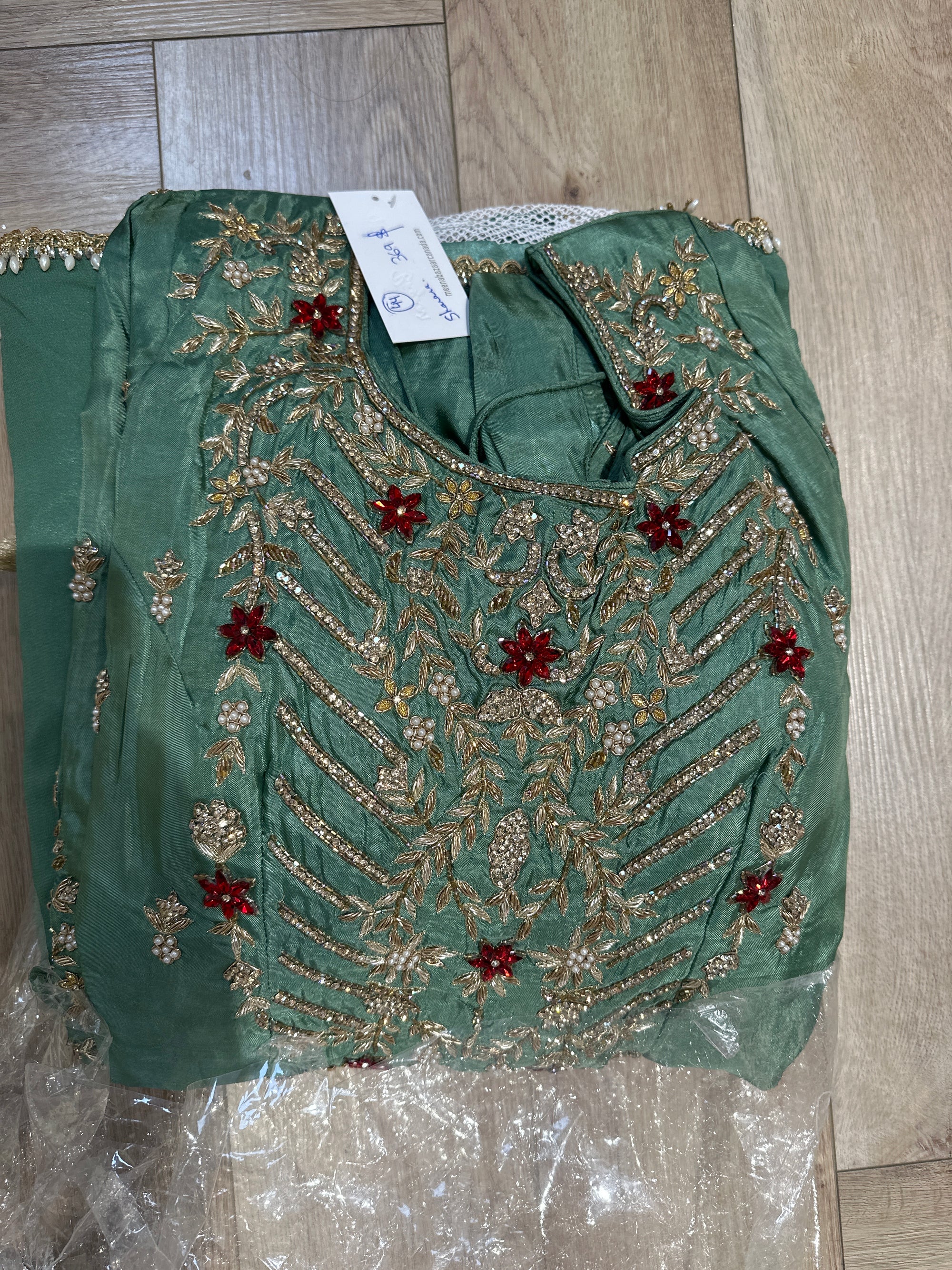 Floral Embroidered Gharara Suit