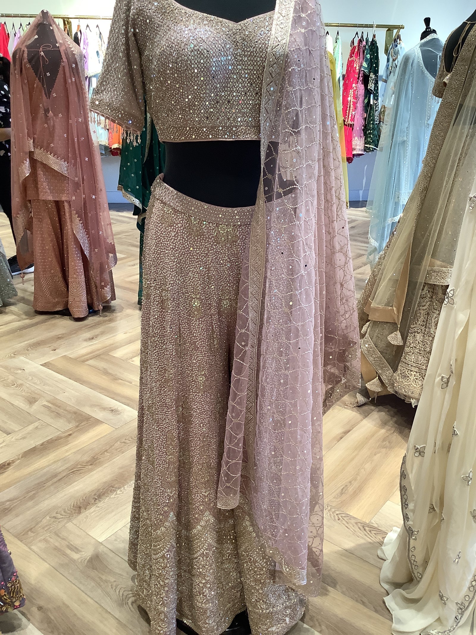 Trendsetting Crop Top with Sharara