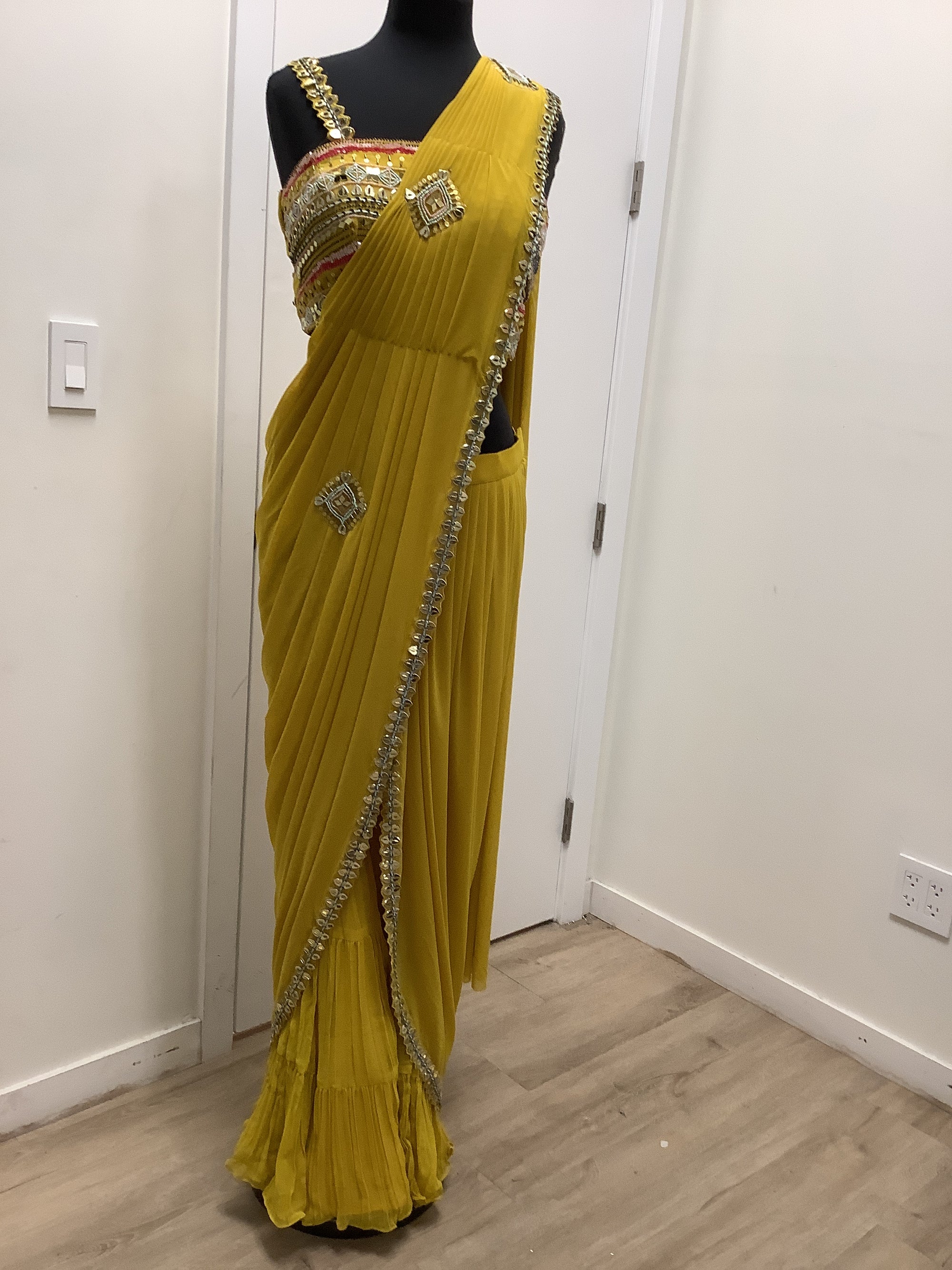 Elegant Sharara Drape Saree