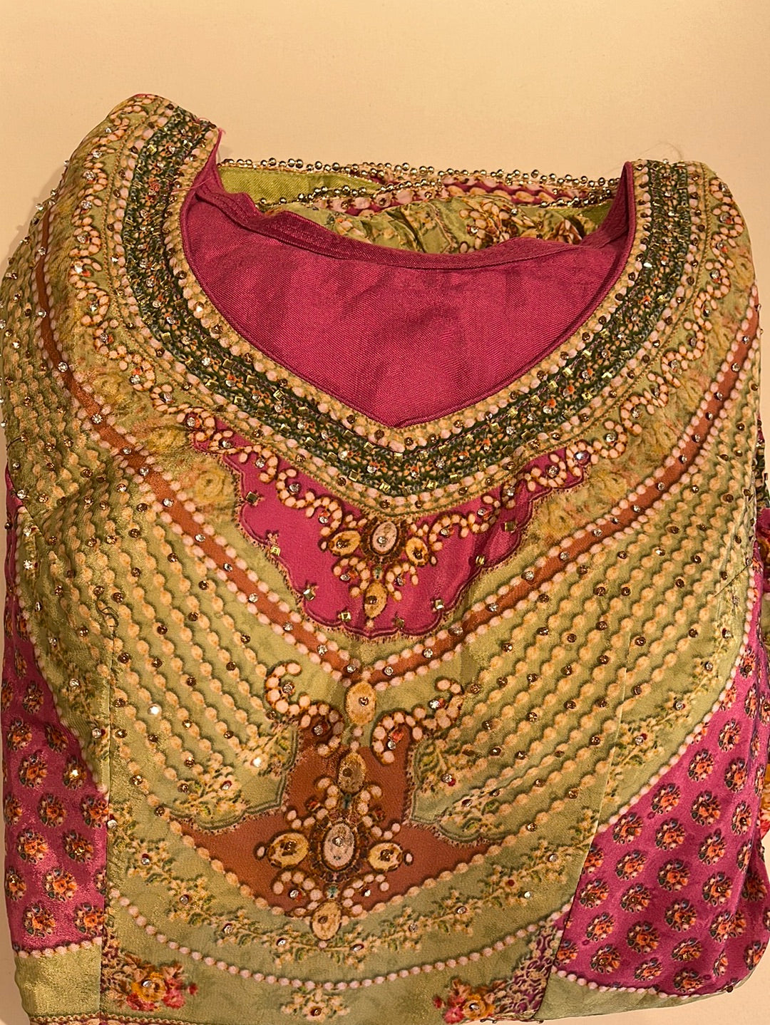 Multi Coloured Peplum Sharara Suit