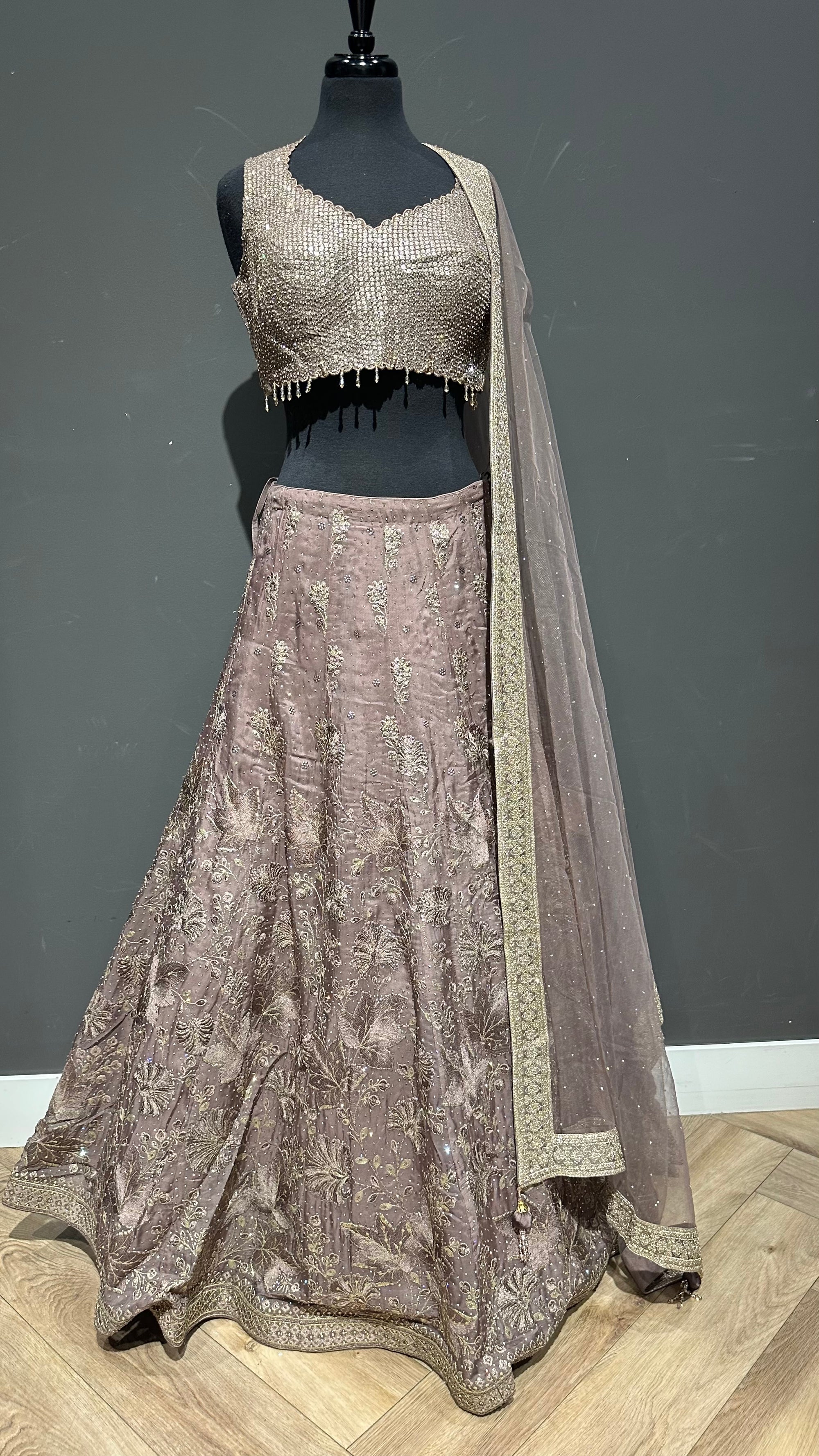 Modish Brown Lehenga Set