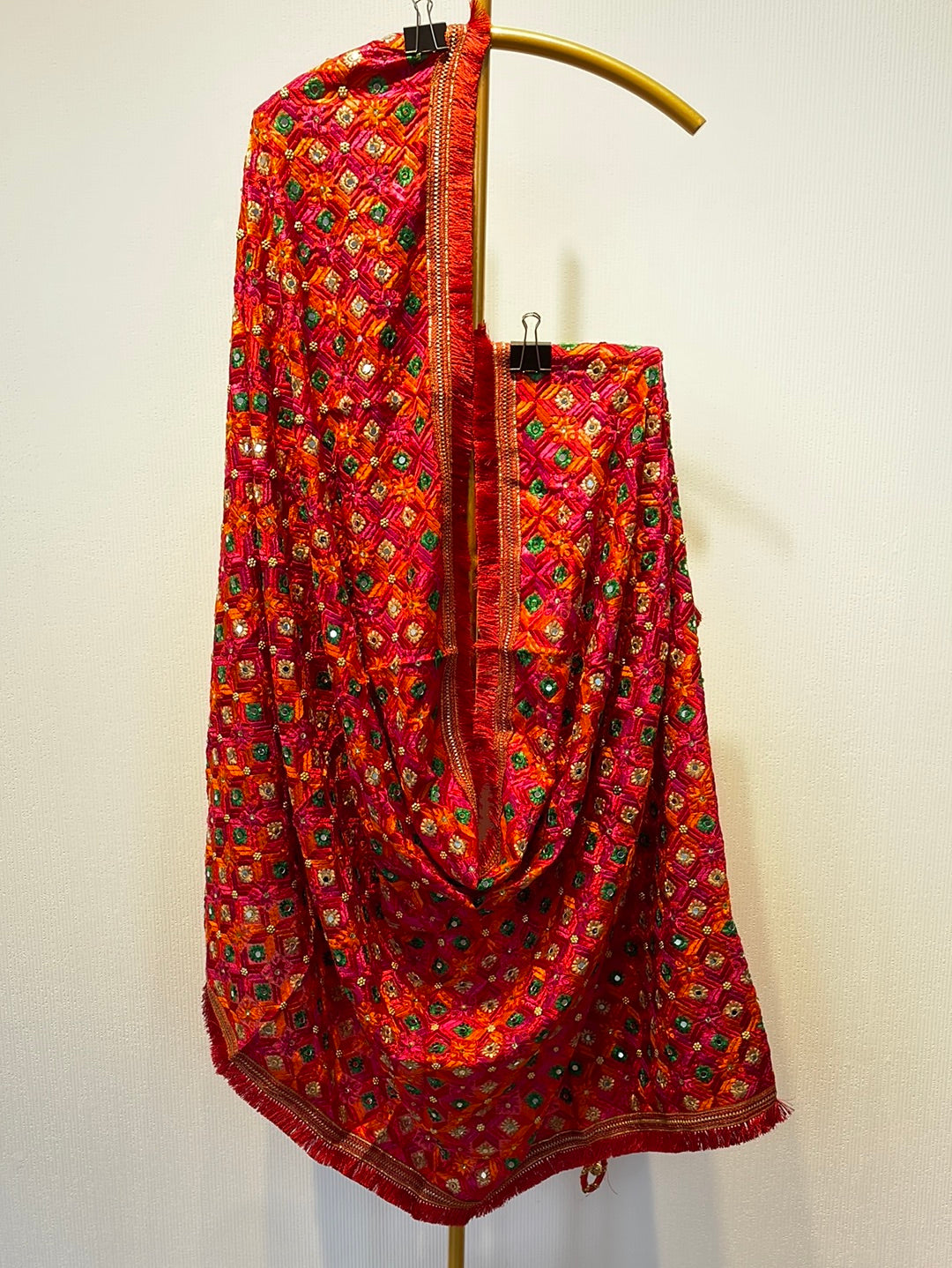 Multi Colour Chinnon Phulkari Dupattas