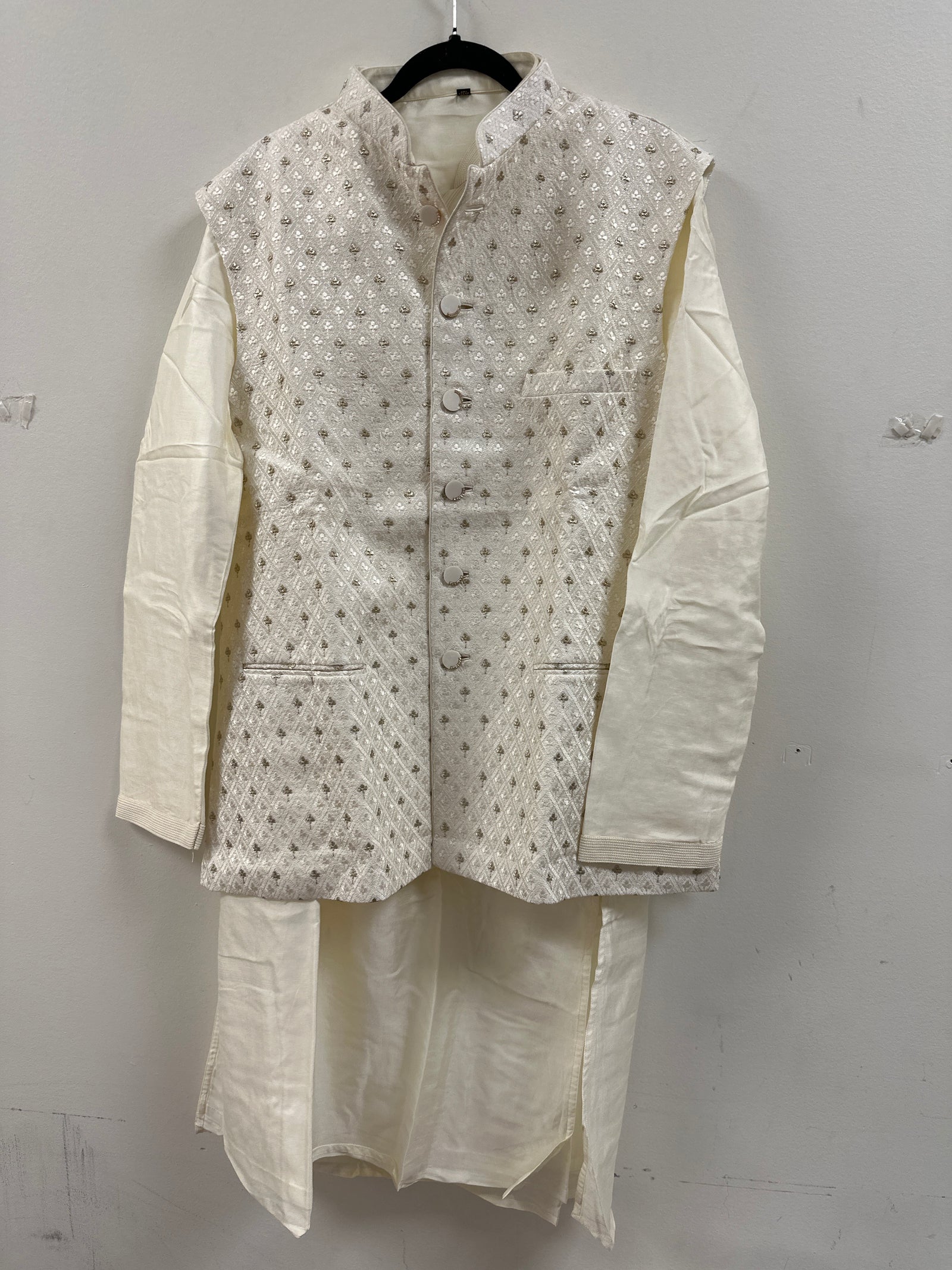 Heavy Embroidered Vest with Kurta Pajama