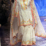 MIRROR WORK IVORY GARARA SUIT