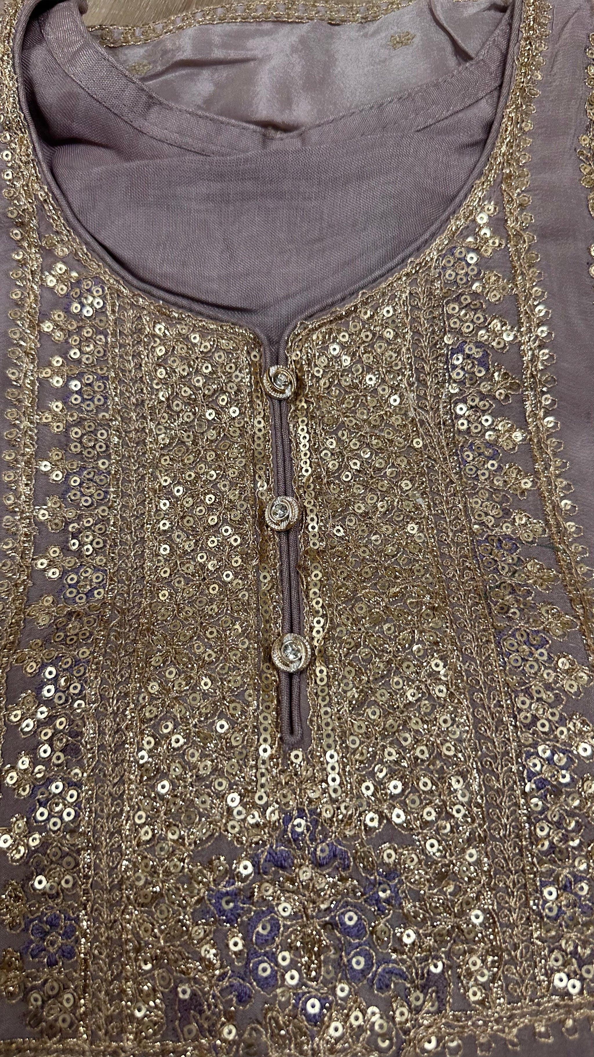 Gold Emb Gharara Suit