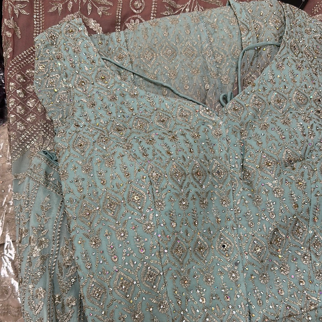 Heavy Embroidery Shirt Jacket with Lehenga