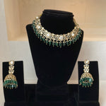 Emrald Green Kundan Set