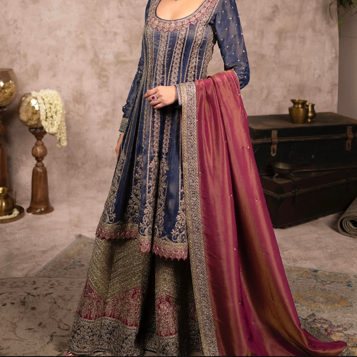 Charming Anarkali with Sharara Suit