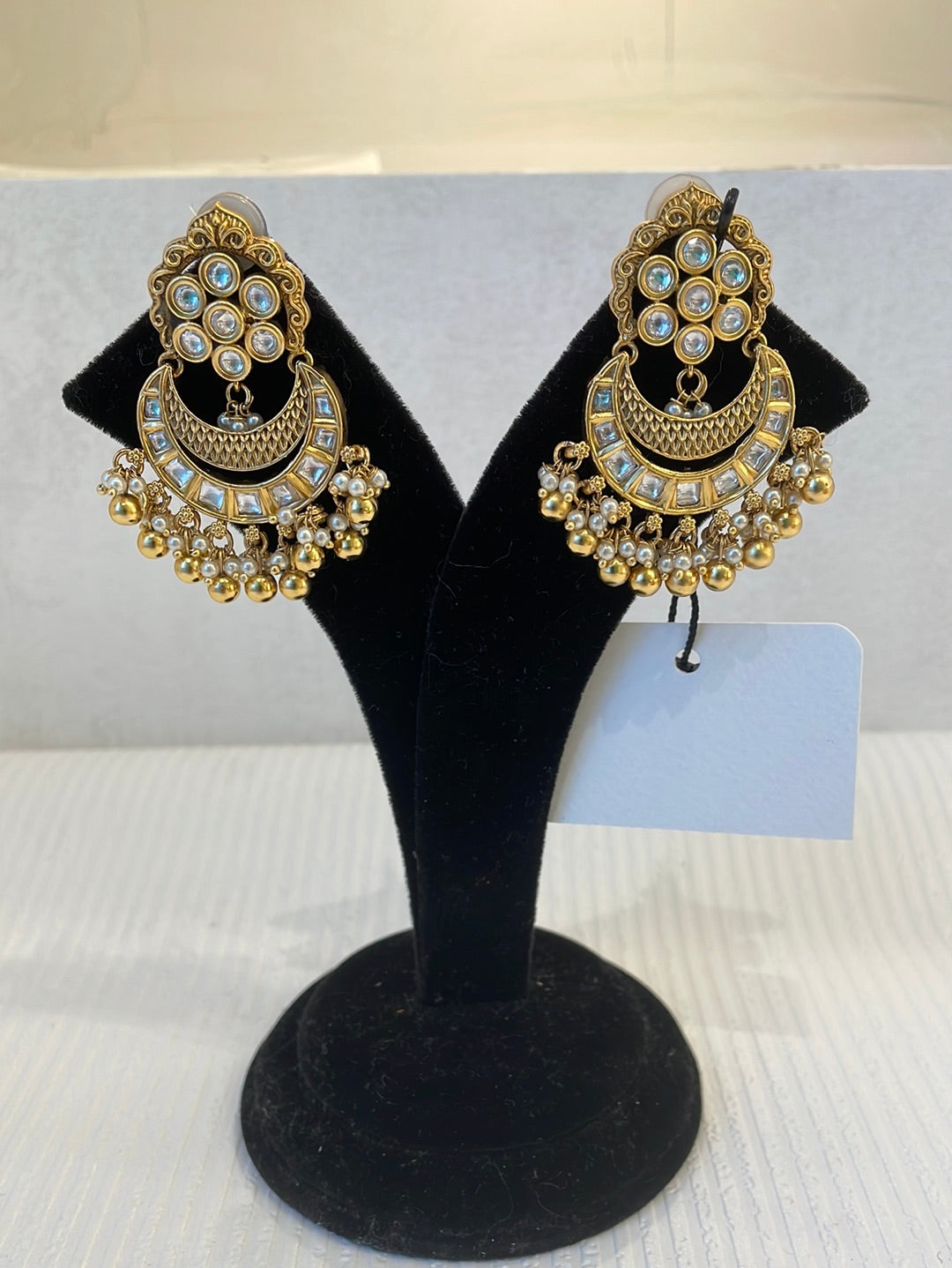 Gold Plated Temple Style Earrings