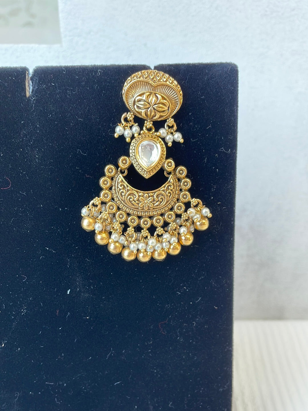 Temple Style Kundan Earrings