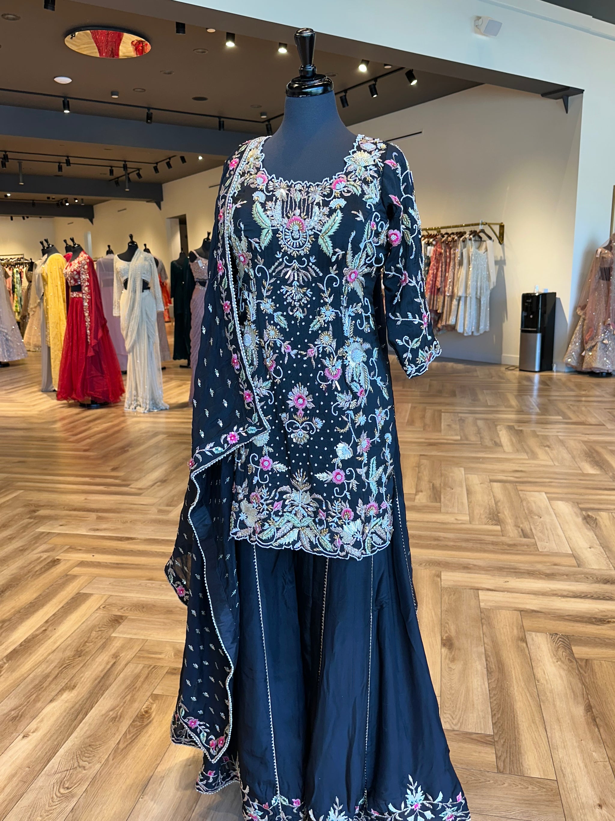 Floral Motif Sharara Suit