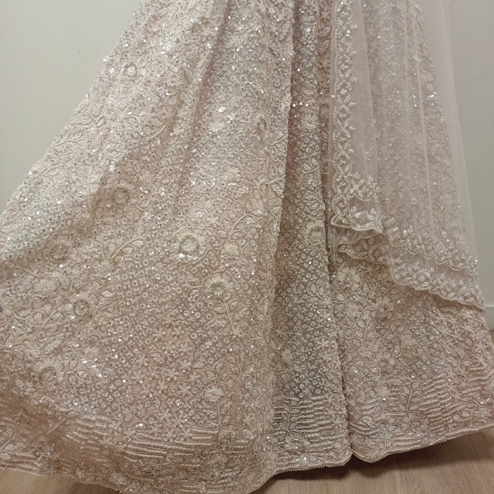 Heavy Pearl & Sequins Handwork Lehenga