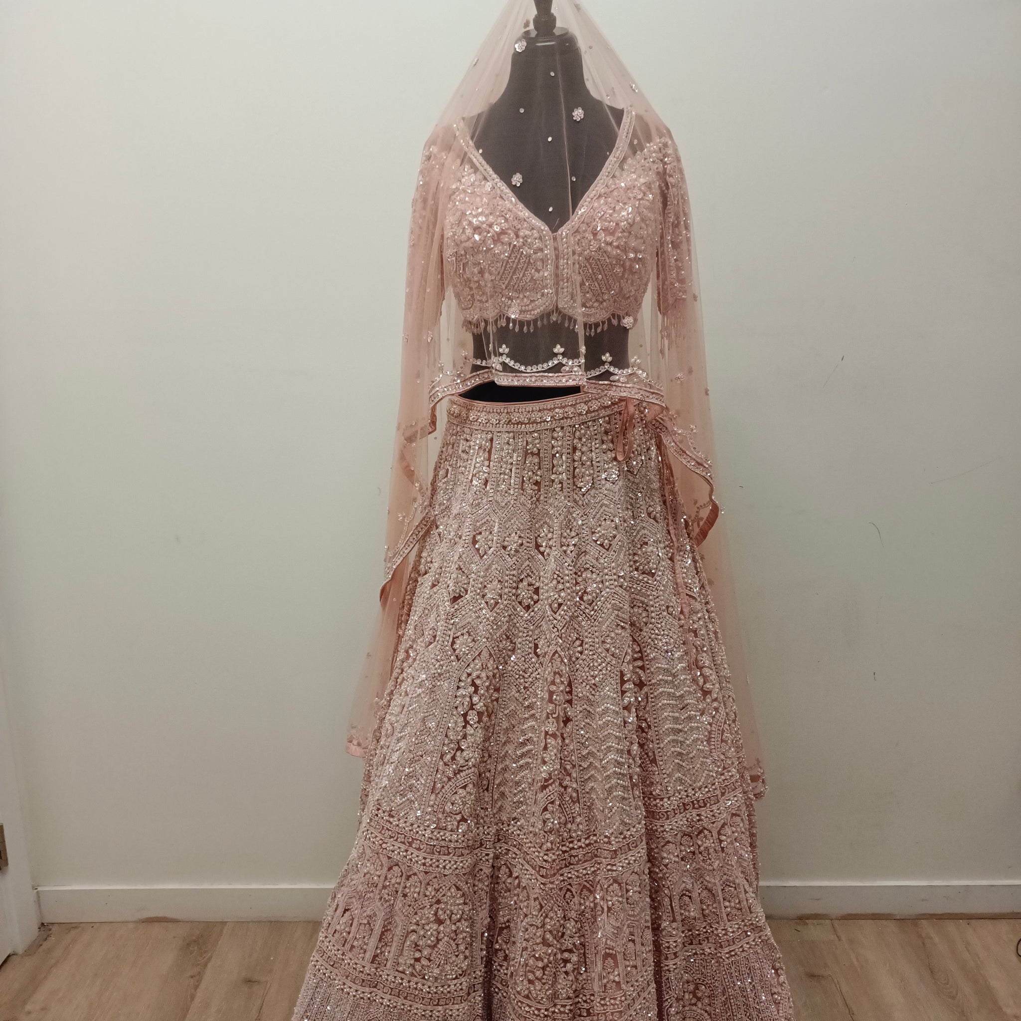 Pink Sensation with Dense Pearl Lehenga Set