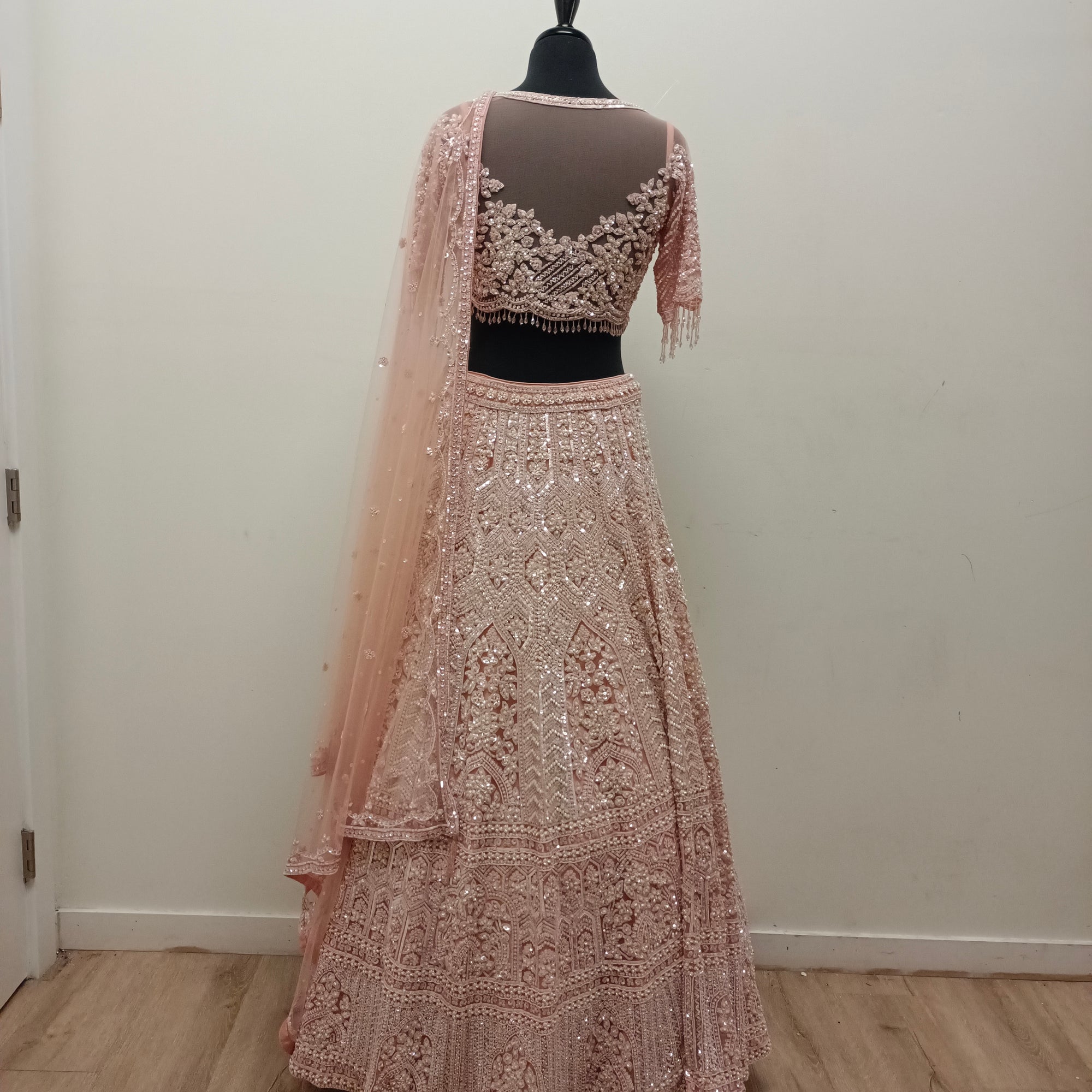 Pink Sensation with Dense Pearl Lehenga Set