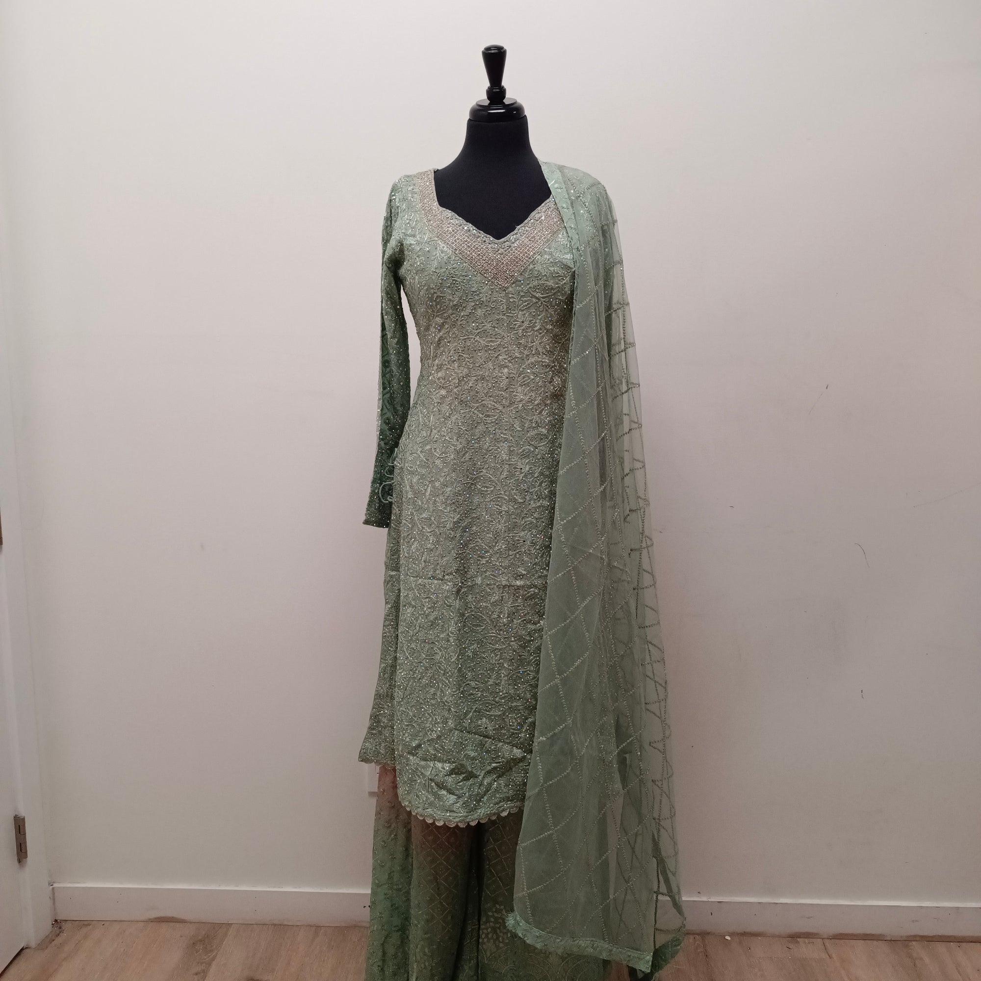 Elegant Double Shaded Sharara Suit