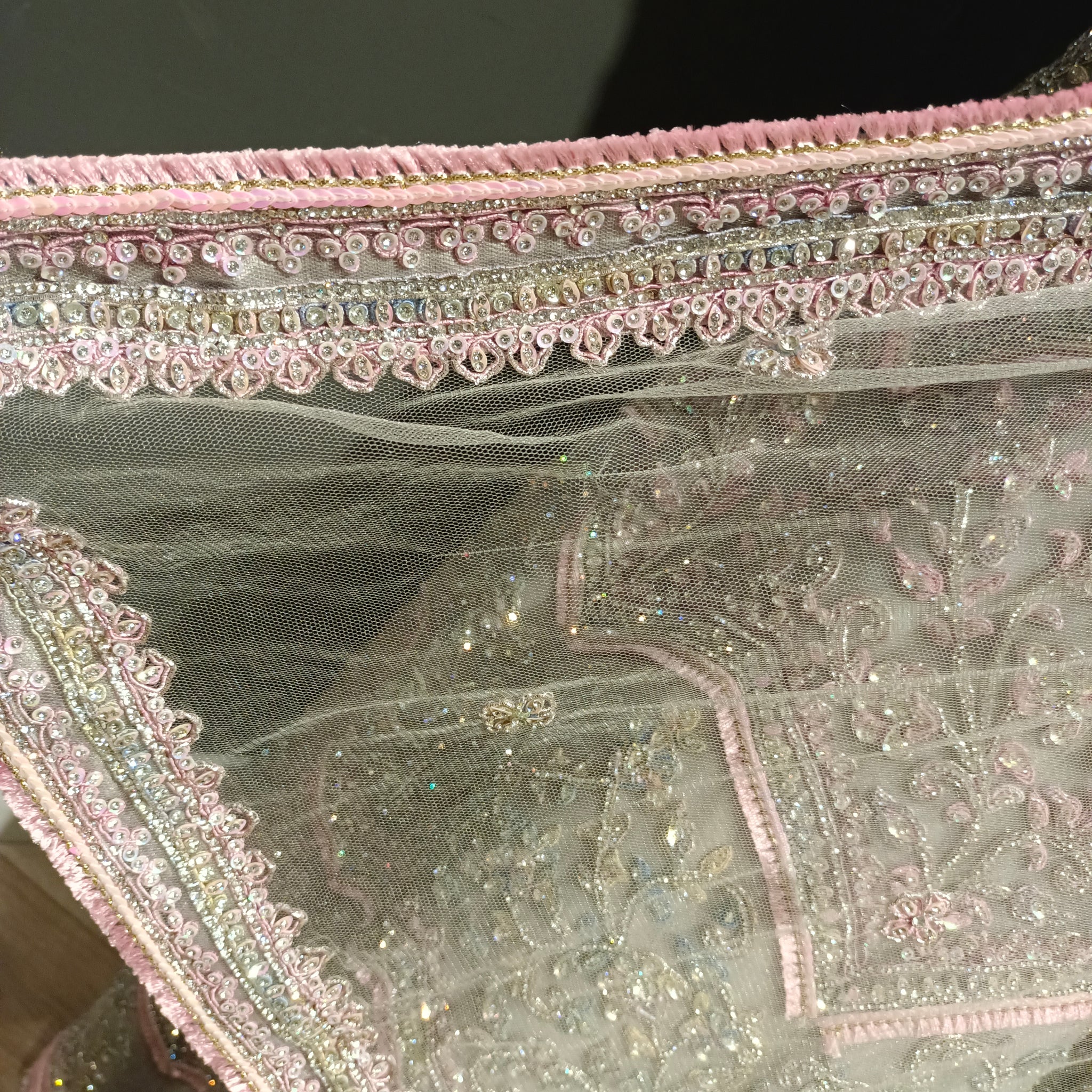 Radiant Feather Lace Delight Lehenga