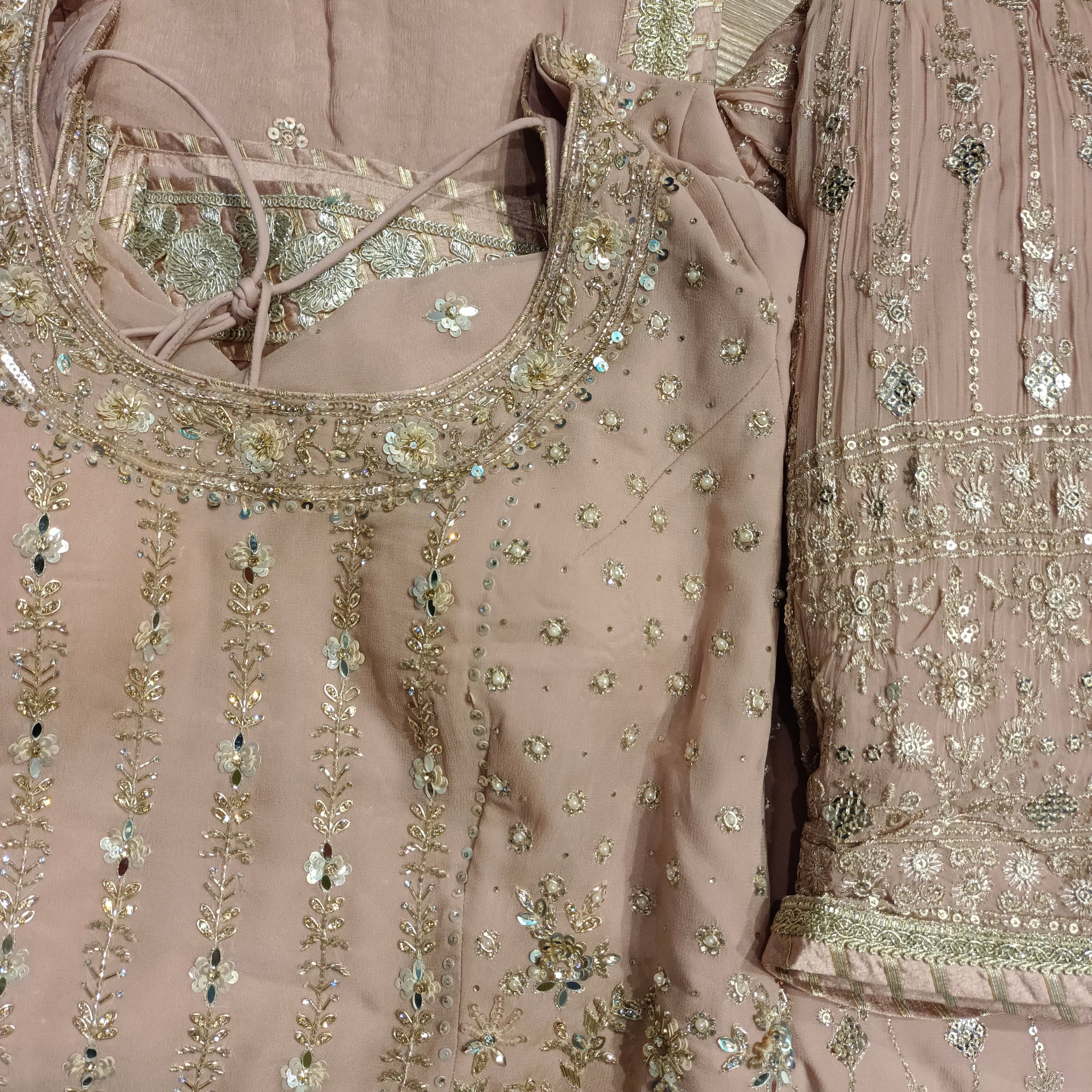 Embroidered gharara suit