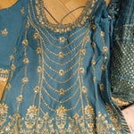 Embroidered Lehenga with long shirt & contrast dupatta