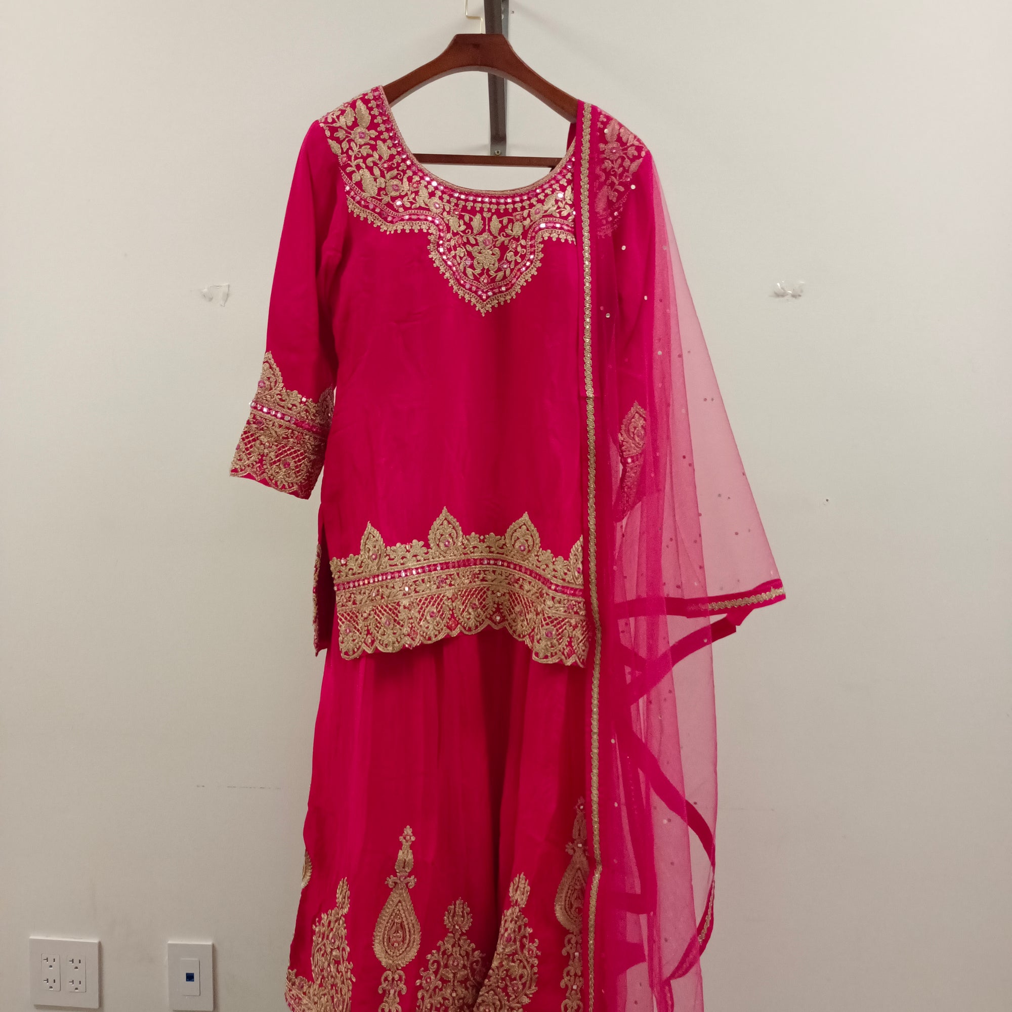 Embroidered Sharara suit