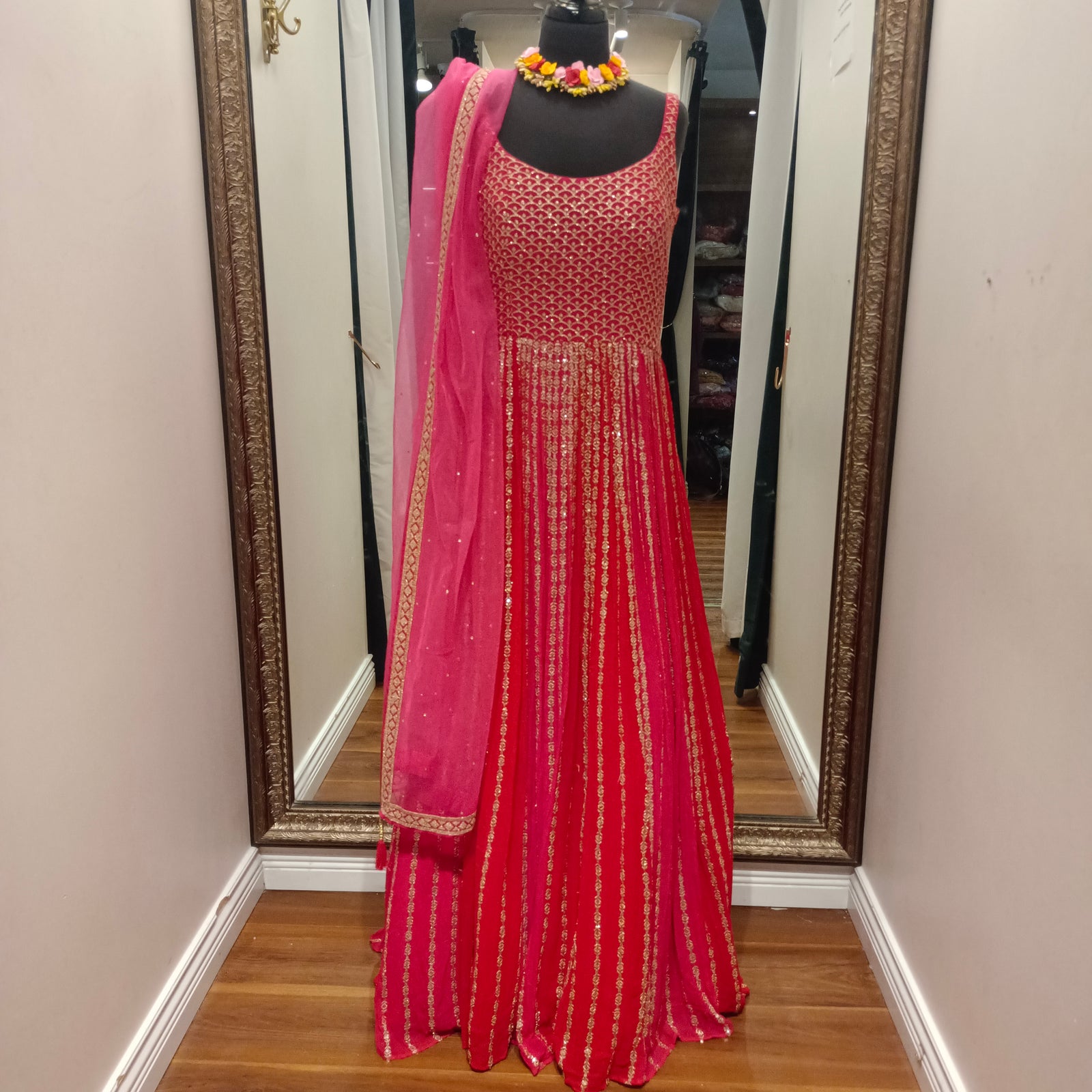 Dual toned Anarkali dress