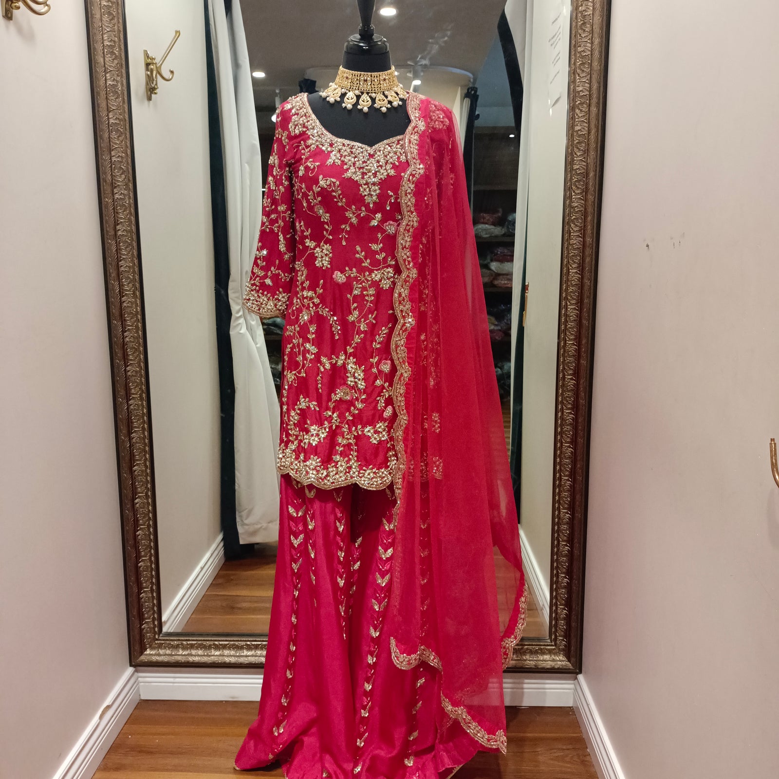Embroidered sharara suit