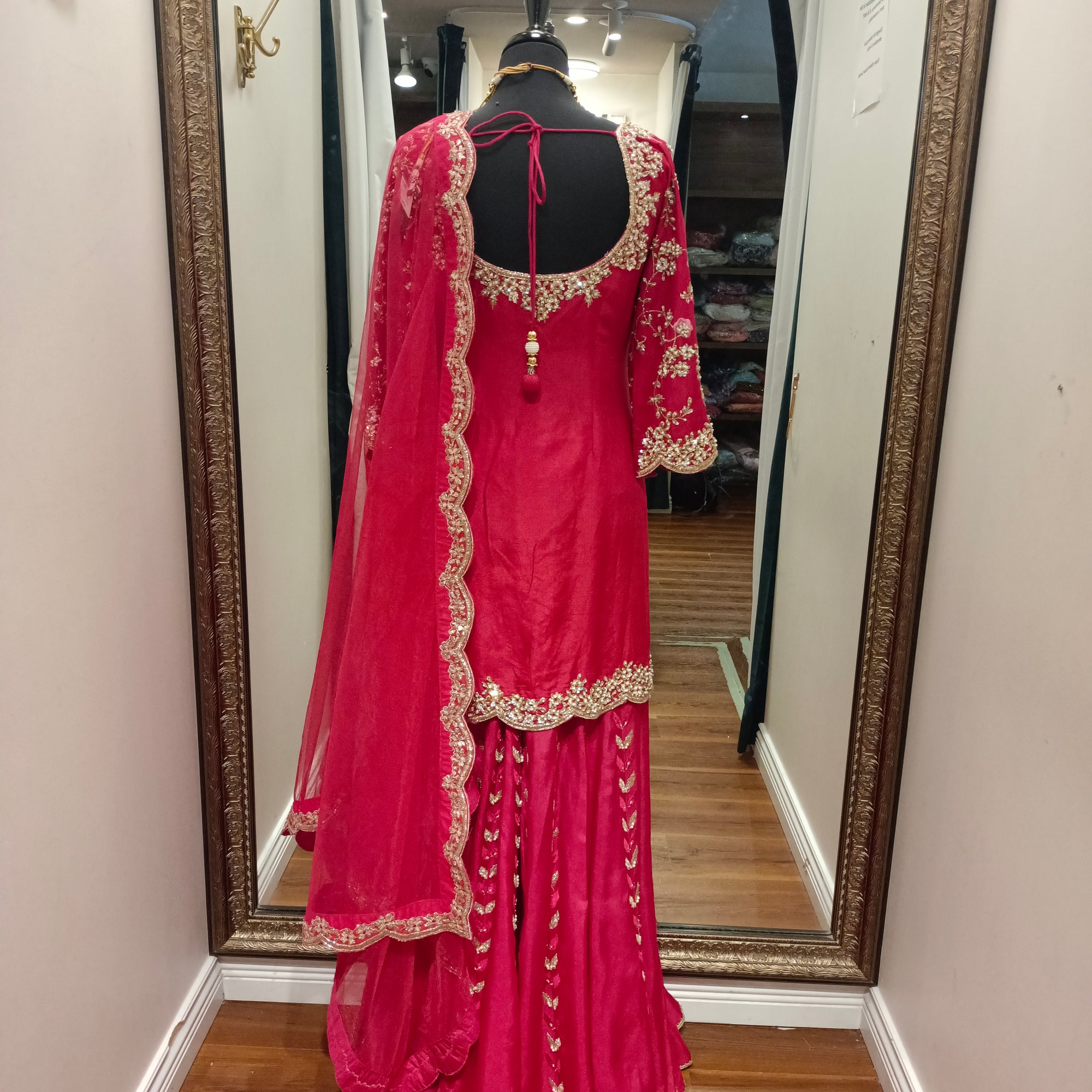 Embroidered sharara suit