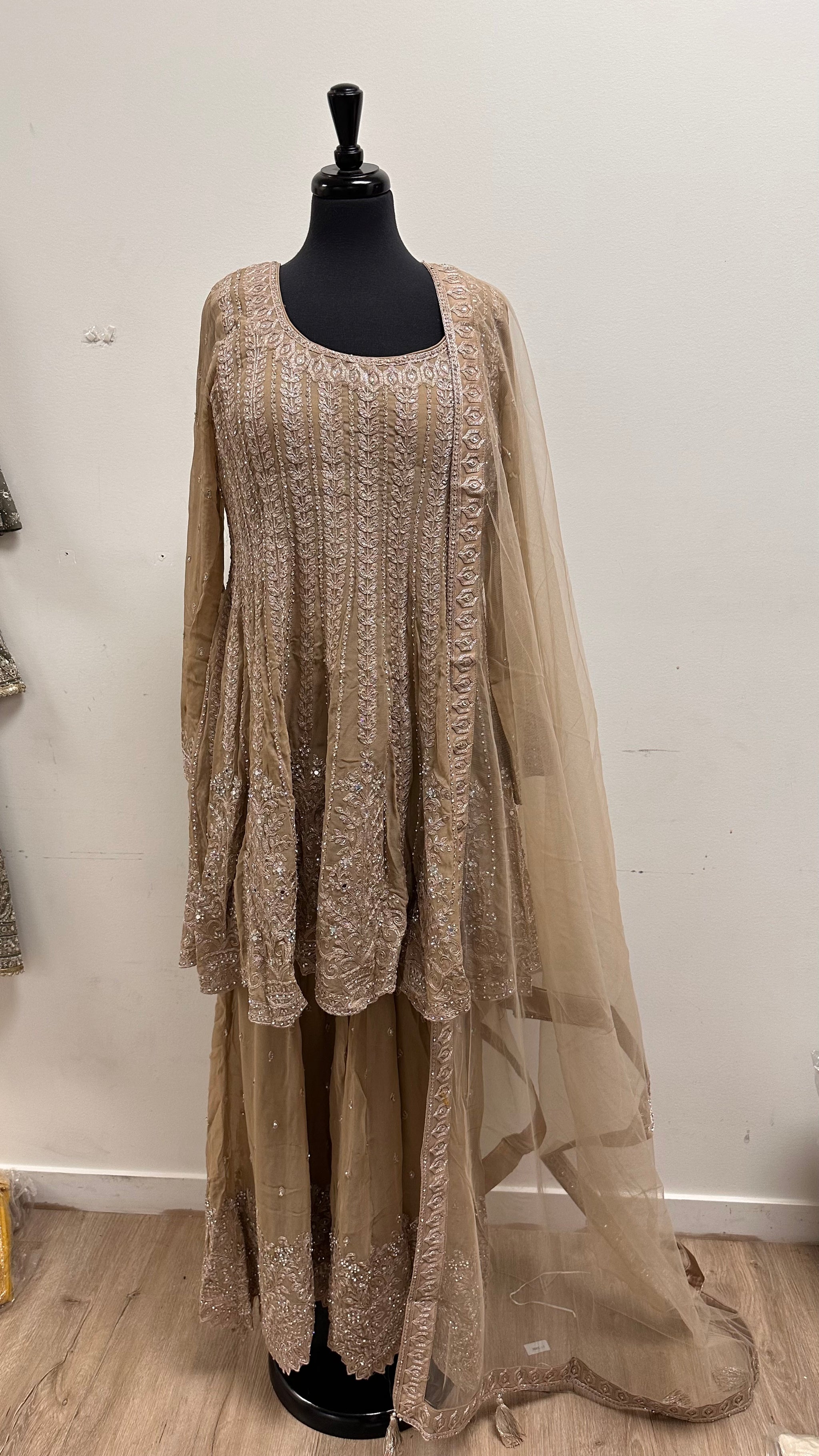 Peplum Long shirt Sharara suit