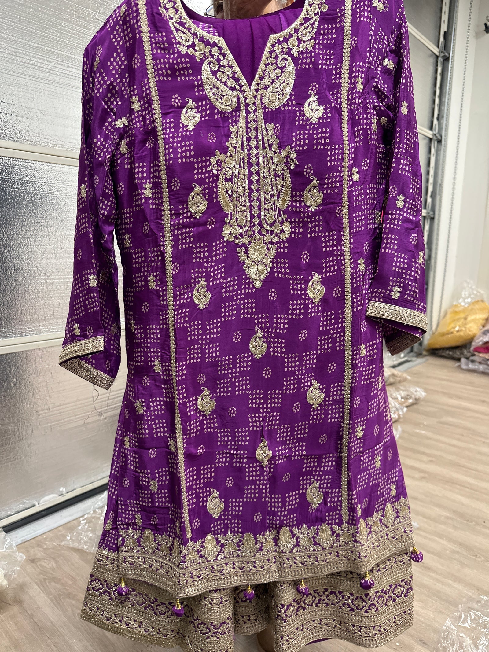 Elegant Bandhani Sharara Suit