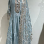 Shimmery Anarkali Suit With Jaal Embroidery Dupatta