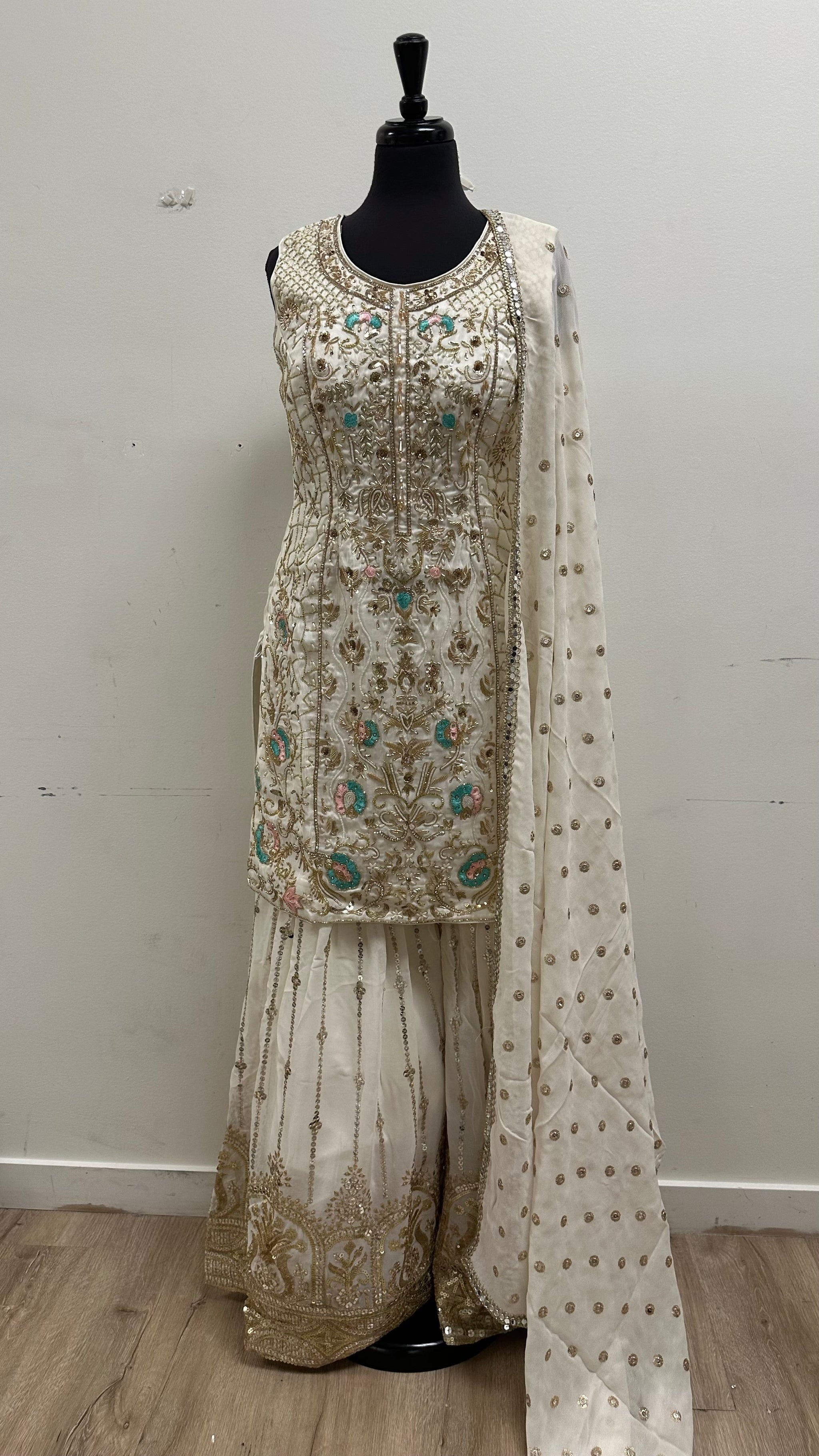 Embroided Gharara Suit