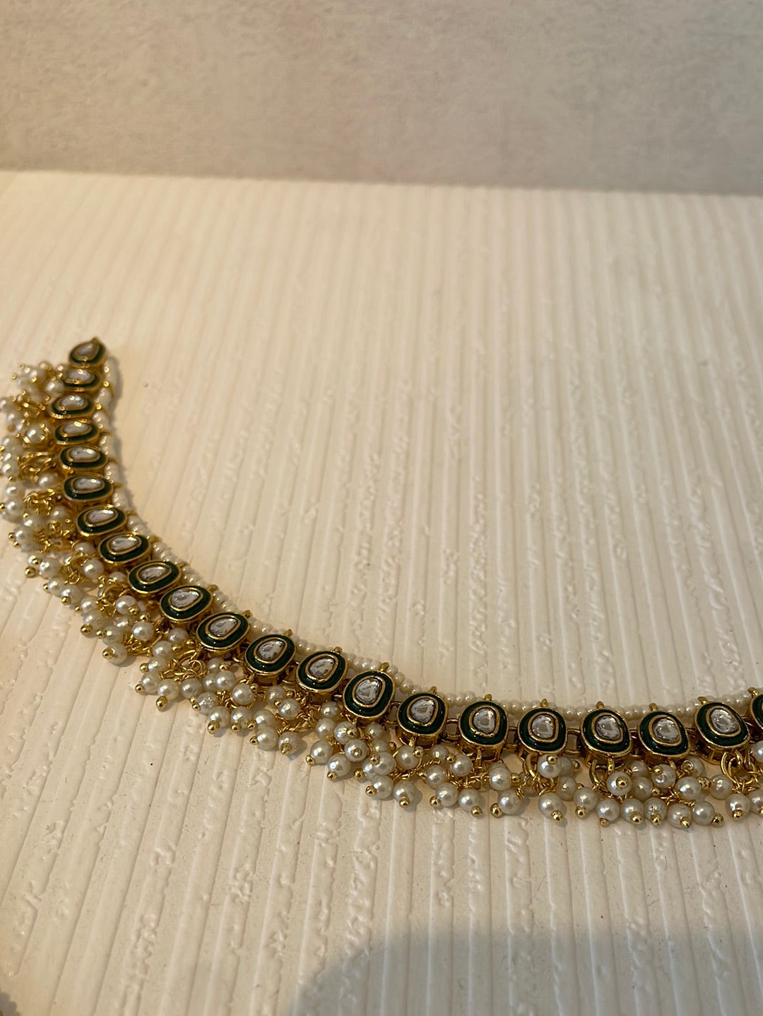 Stunning Kundan And Bead Anklets