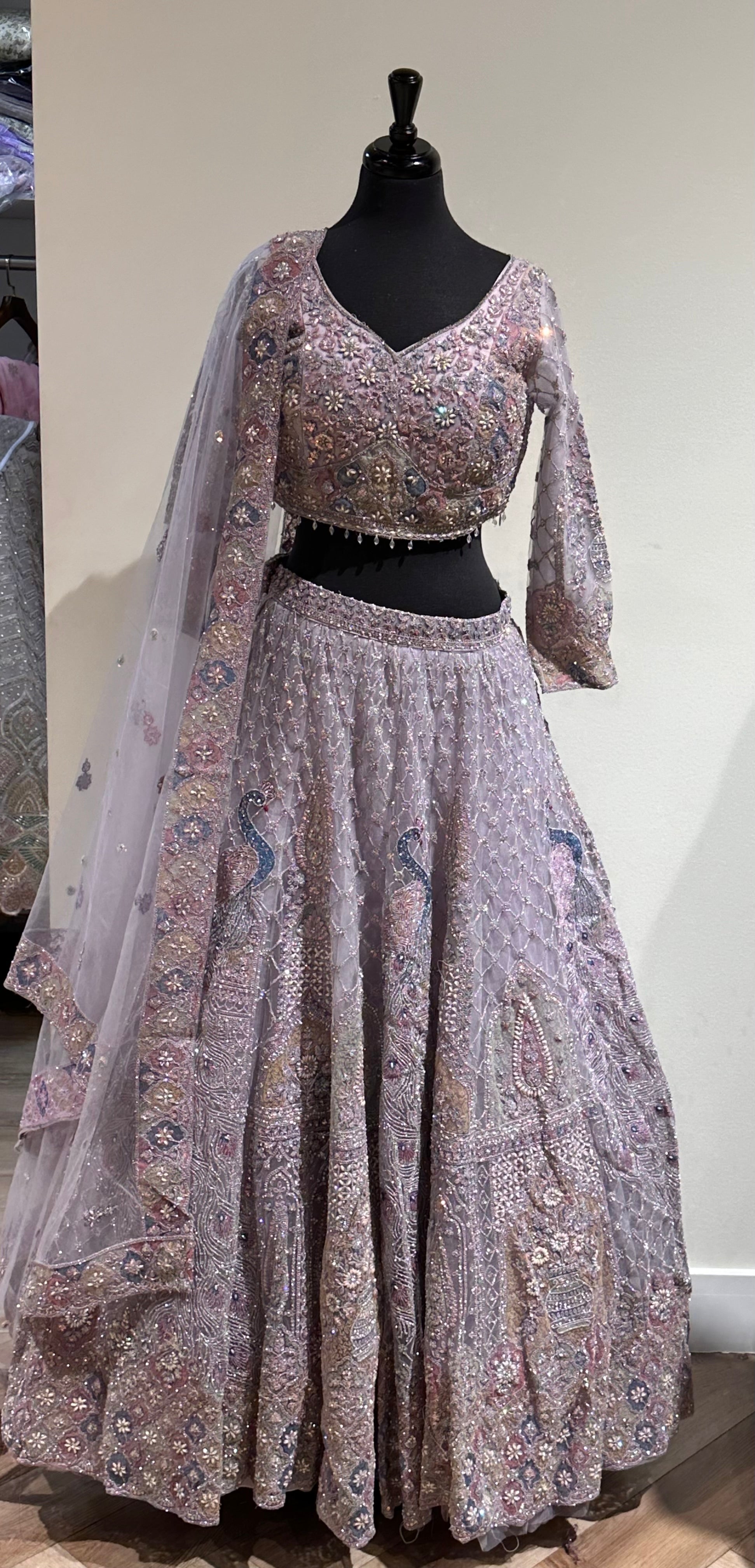 Peacock Embroidery Lehenga Set