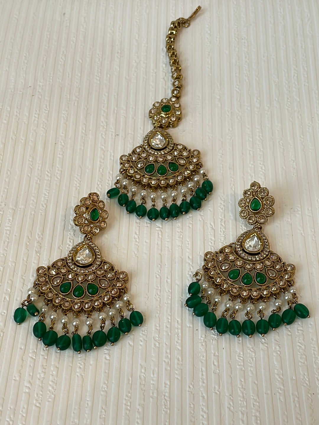 Stunning Kundan Tikka Set