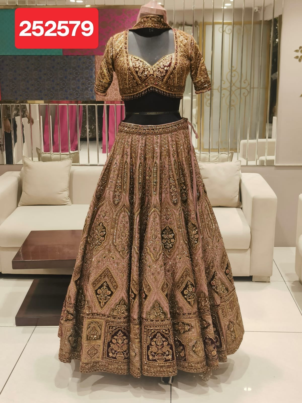 ROYAL MAUVE ANTIQUE GOLD