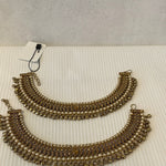 Kundan And Pearl Anklets