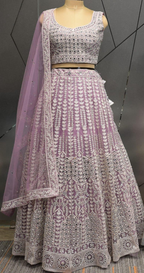 Mirror Embellished Lehenga Set