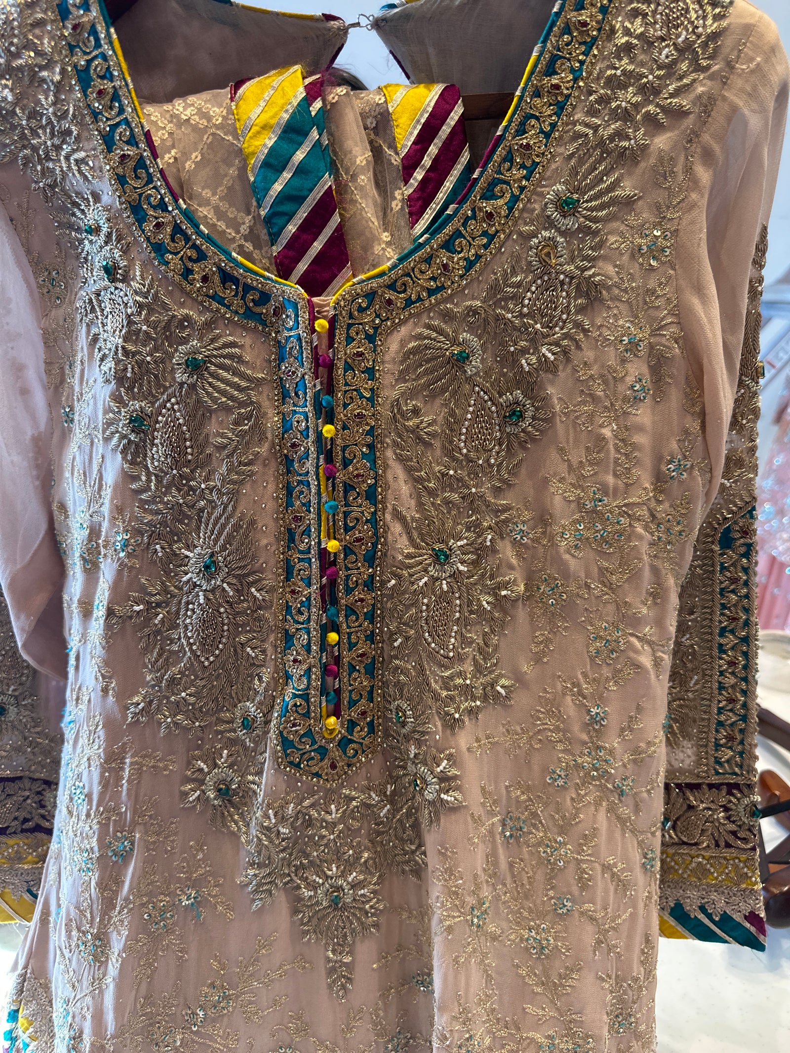 Sharara Suit Beige